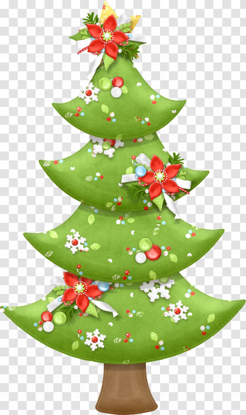 Santa Claus Christmas Tree Clip Art - Evergreen Transparent PNG
