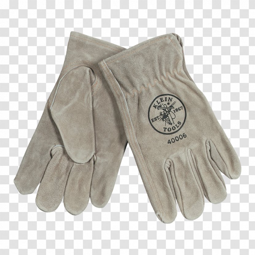 Driving Glove Cowhide Klein Tools Clothing - Personal Protective Equipment Transparent PNG