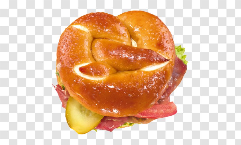 Pretzel Lye Roll Bagel Breakfast Sandwich Danish Pastry - Cuisine Of The United States - Dried Beef Transparent PNG