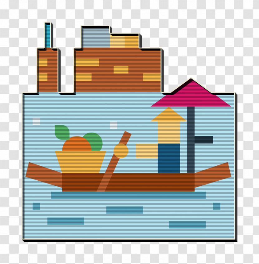 Floating Market Icon Thailand Icon Pattaya Icon Transparent PNG