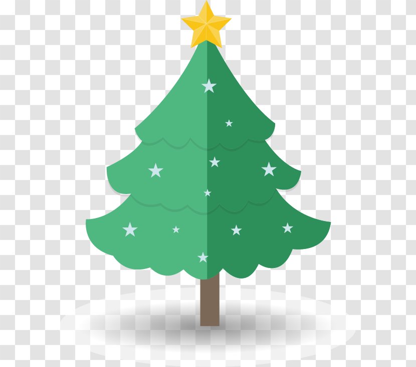 Christmas Tree Cartoon Drawing - Hand-drawn Star Pattern Transparent PNG