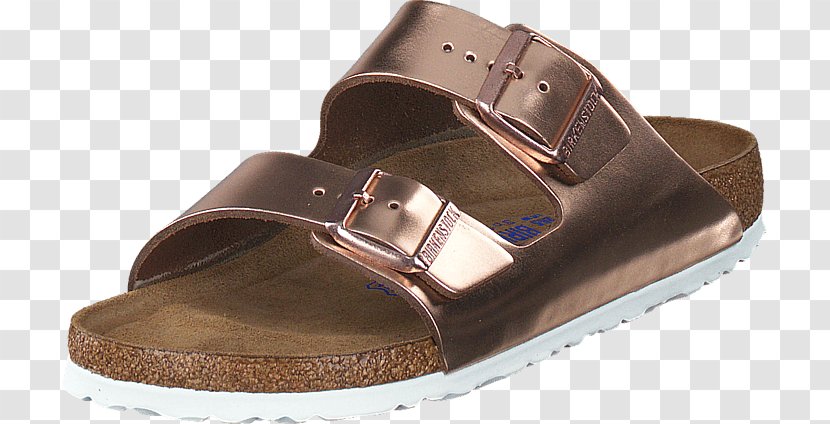 Slipper Leather Sandal Mule Shoe - Metallic Copper Transparent PNG