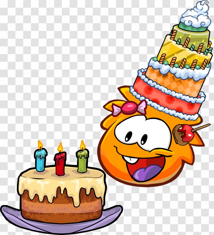 Birthday Cake Club Penguin Party Hat Clip Art - Artwork - Happy Transparent PNG