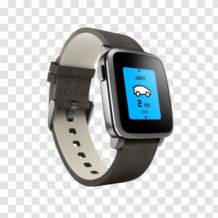 Pebble Time Smartwatch Steel - Pathway Transparent PNG