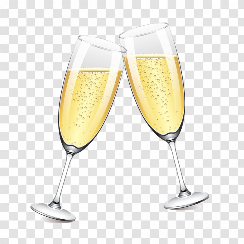 Champagne Glass Beer - Wine - Two Glasses Of Image Transparent PNG