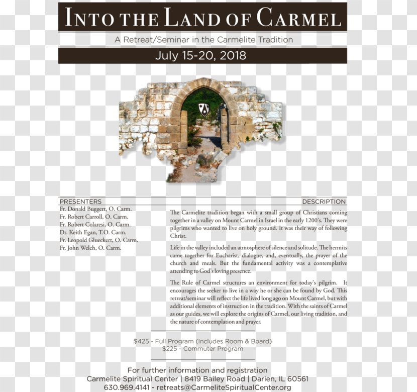 Land Of Carmel Carmel-by-the-Sea Carmelites Monastery Accustom Yourself Continually To Make Many Acts Love, For They Enkindle And Melt The Soul. - Retreat Transparent PNG