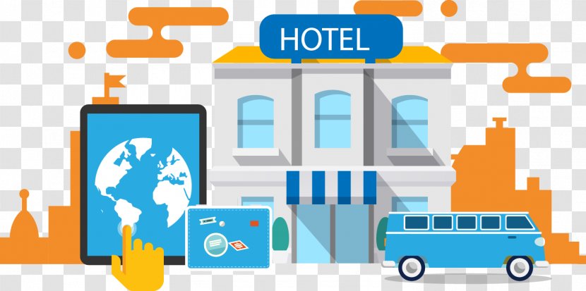 Online Hotel Reservations Package Tour Booking.com Accommodation - Business - Cartoon Transparent PNG