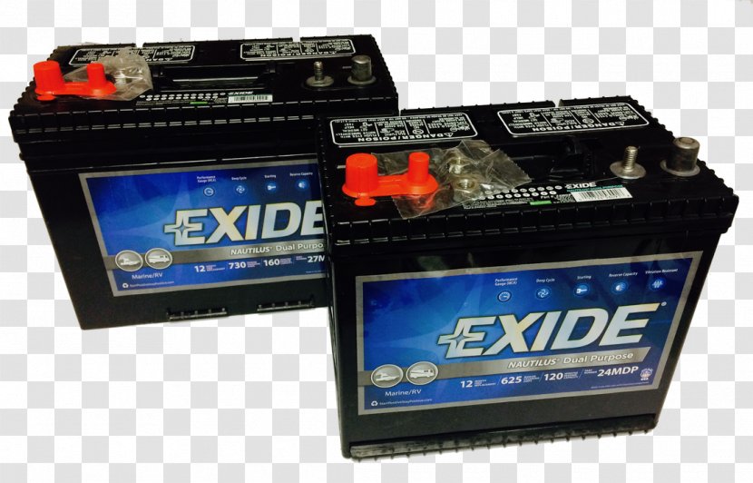 Deep-cycle Battery Electric Exide VRLA Powerstride - Car - Group Size Transparent PNG