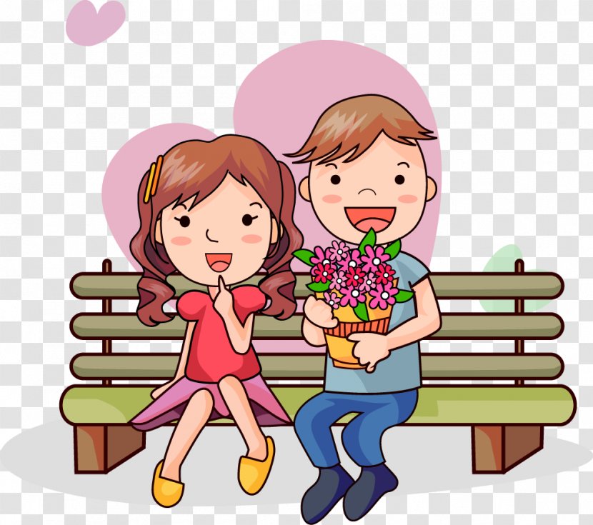 Engagement Love Clip Art - Heart - Cartoon Lovers Transparent PNG