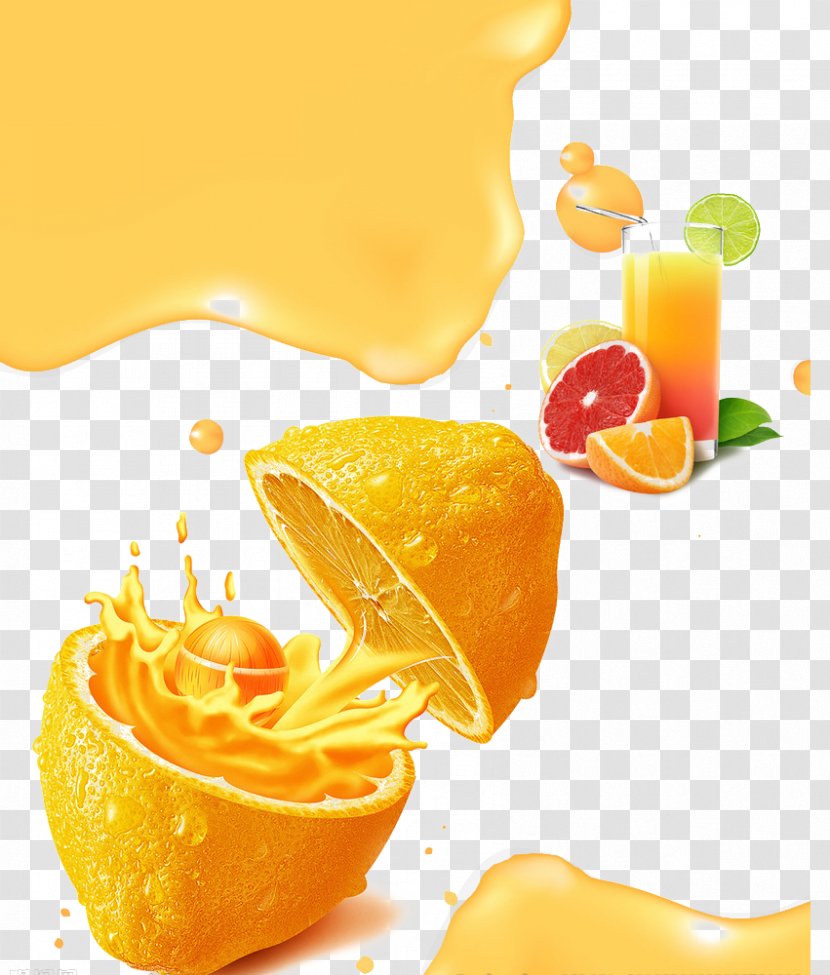 Orange Juice Lemonade Yuja Tea Transparent PNG