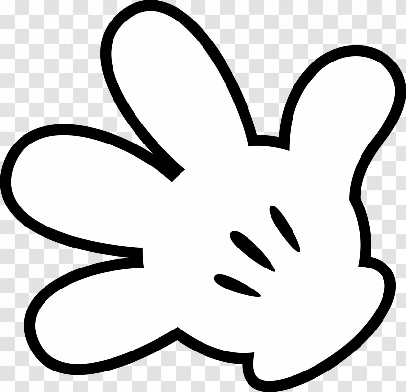 Mickey Mouse Minnie Glove Drawing - Symmetry - Fingers Transparent PNG