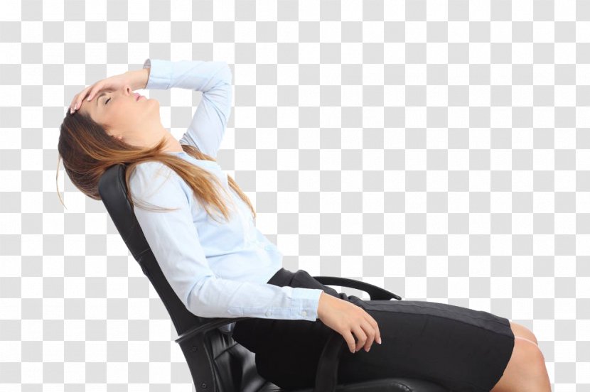 Office Chair Stock Photography Sitting - A Man In Who Worries Transparent PNG