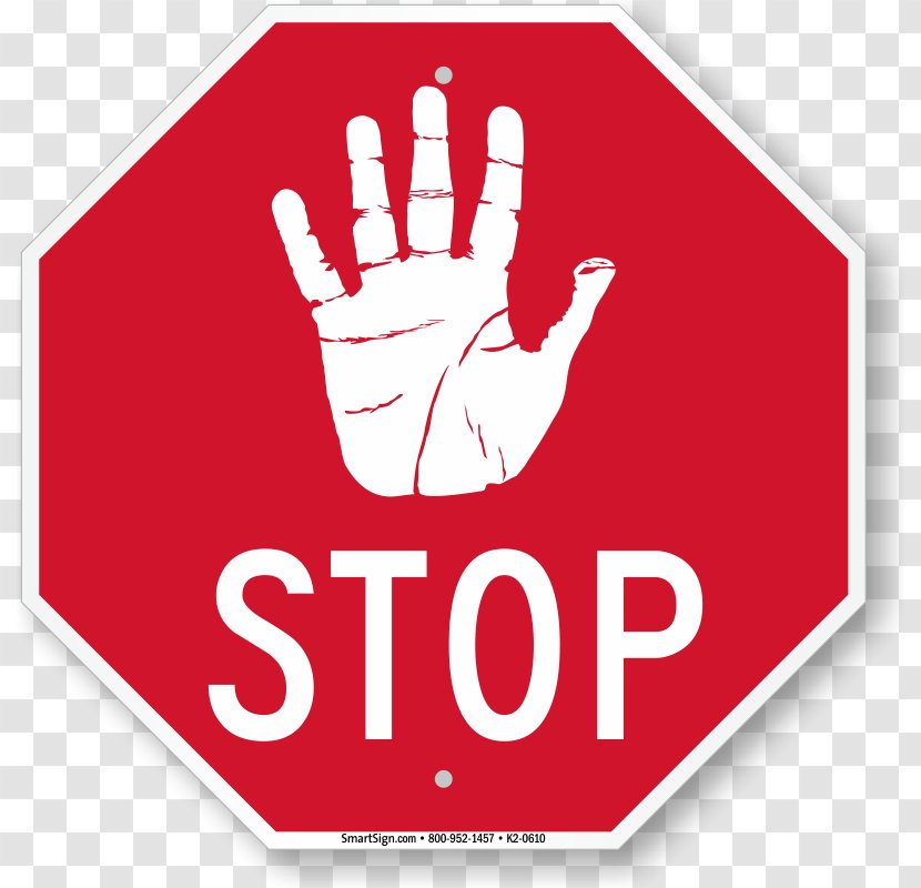 Stop Sign Traffic Warning - Thumb Transparent PNG