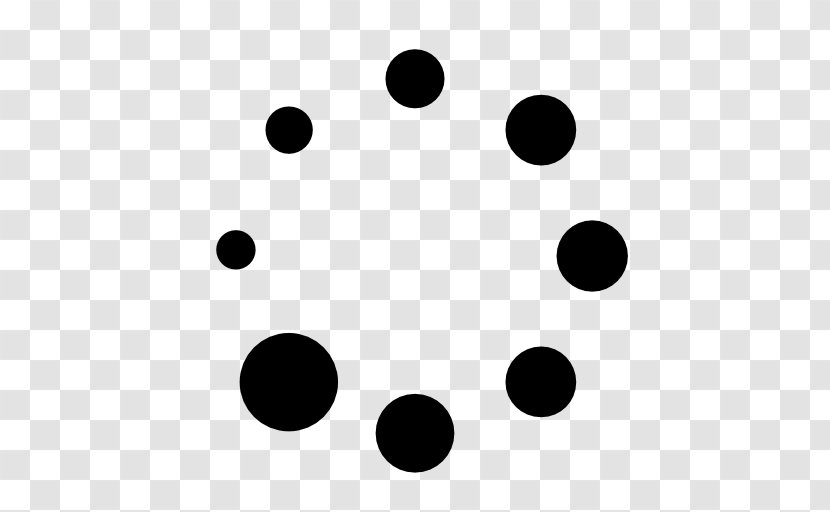 Circle Point White Pattern - Monochrome Transparent PNG