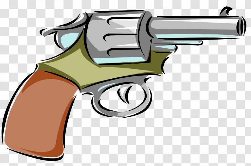 Firearm Cartoon Drawing Pistol Clip Art - Weapon - Hand Gun Transparent PNG
