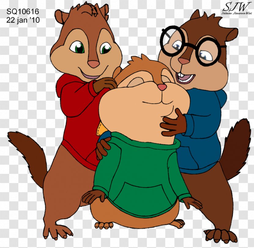 Alvin And The Chipmunks: Squeakquel: Original Motion Picture Soundtrack Theodore Seville Chipettes - Vertebrate - Hug Cartoon Transparent PNG
