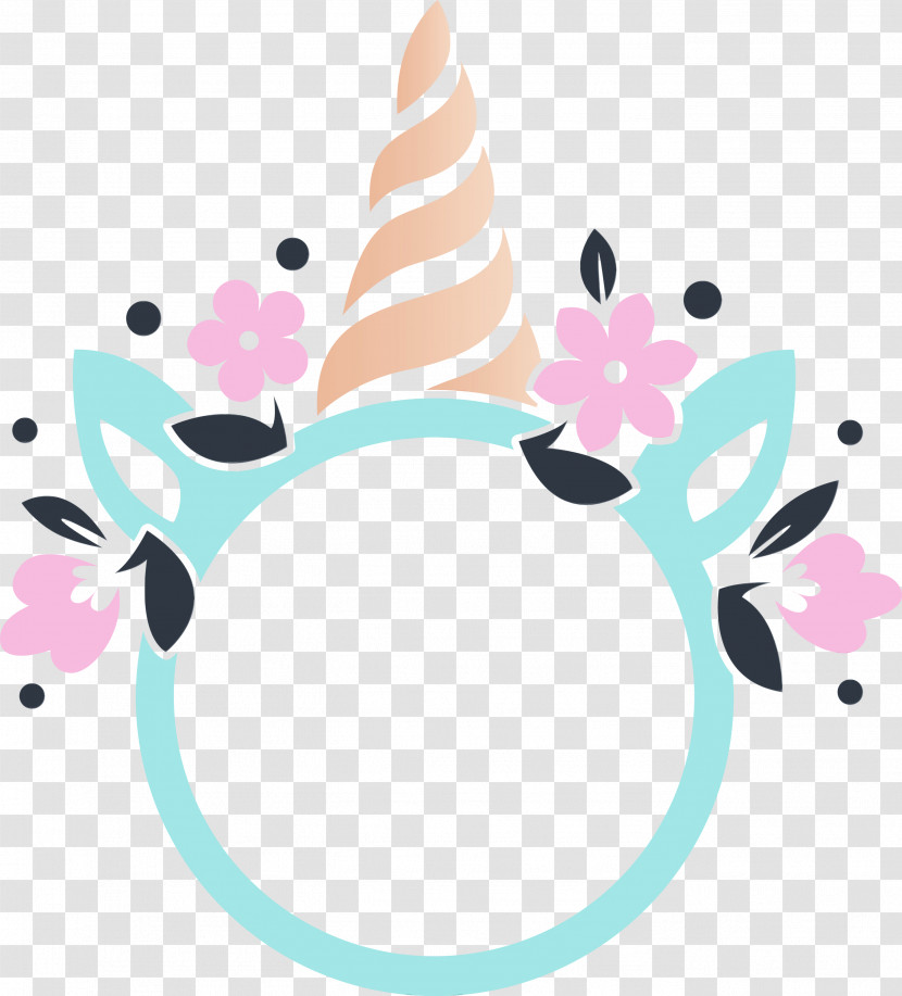 Pink Cartoon Pattern Hair Accessory Circle Transparent PNG