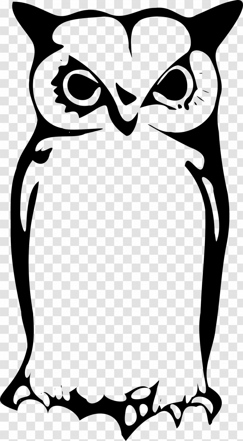 Snowy Owl Great Horned Clip Art - Black Transparent PNG