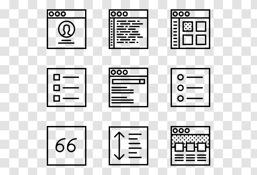 Web Design Interface - Black And White Transparent PNG