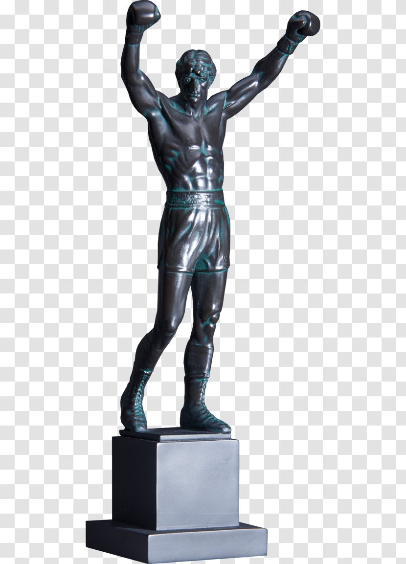 Rocky Steps Balboa Statue Sculpture - Bronze Transparent PNG