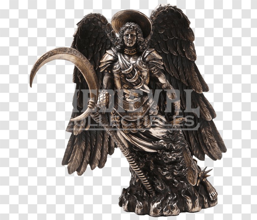 Gabriel Michael Archangel Statue Uriel - Classical Sculpture - Angel Transparent PNG