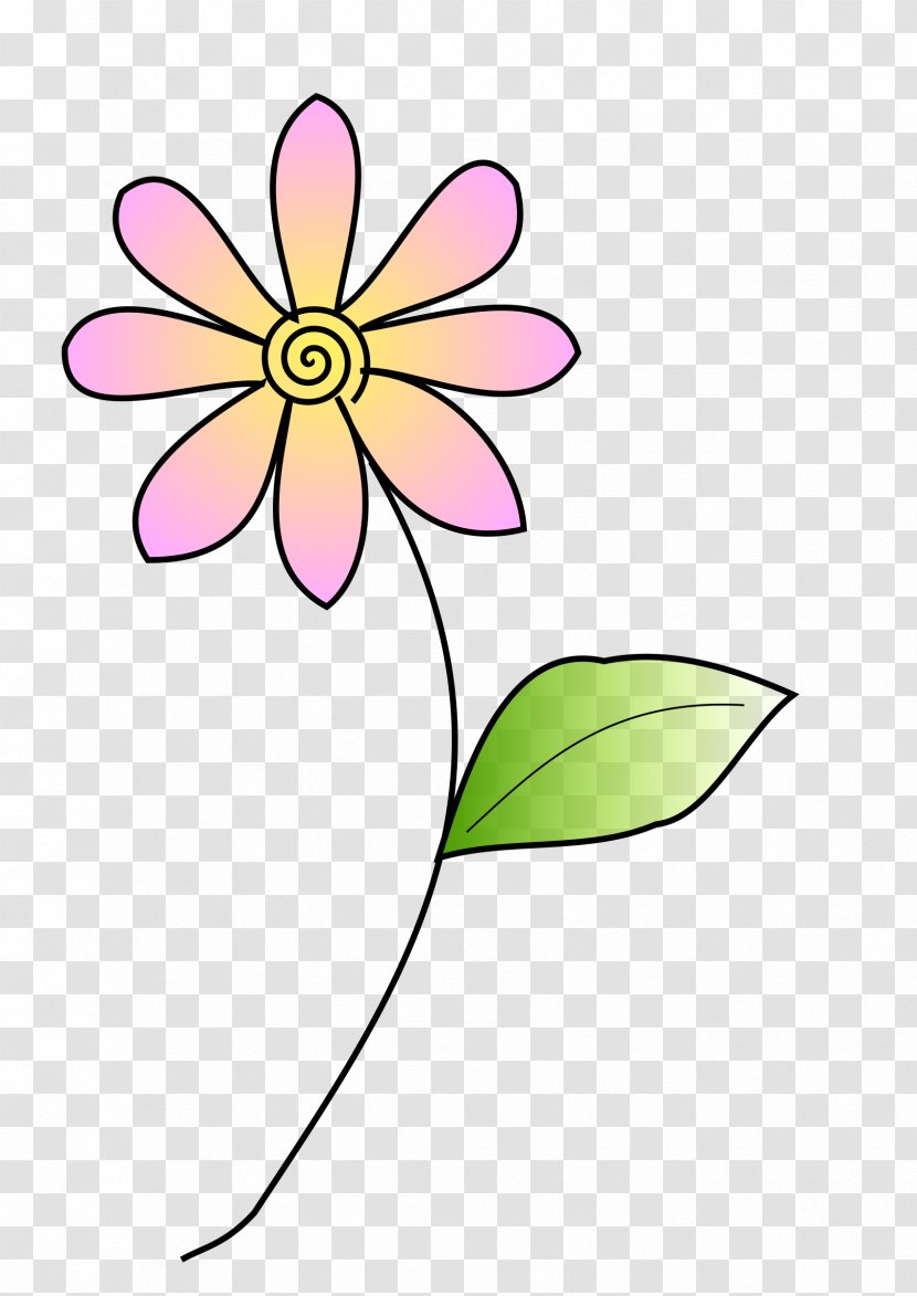Line Art Flower Clip - Artwork - Open Flowers Transparent PNG