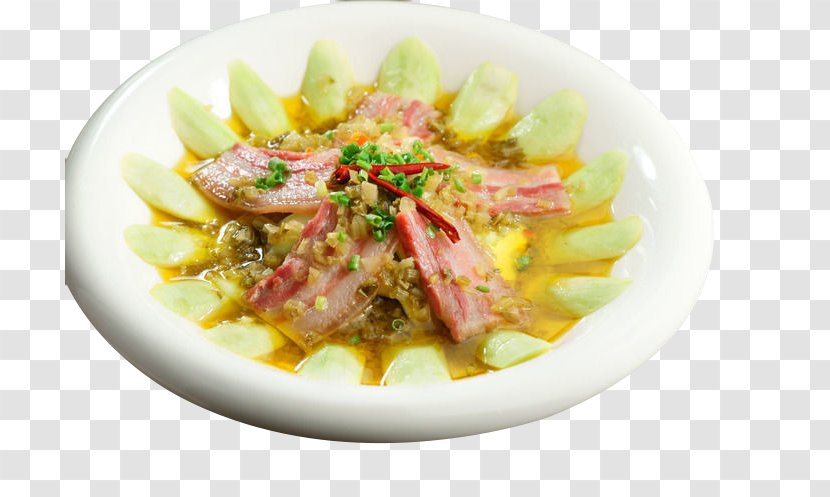 Thai Cuisine Jianhu County Vegetarian Bacon Binhai - Melon - Long Steamed Transparent PNG