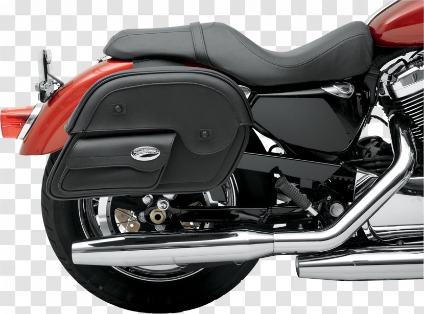 Saddlebag Harley-Davidson Sportster Motorcycle Exhaust System Transparent PNG