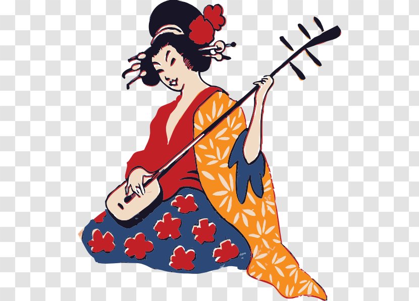 Japanese Clip Art - Cartoon - Geisha Picture Transparent PNG