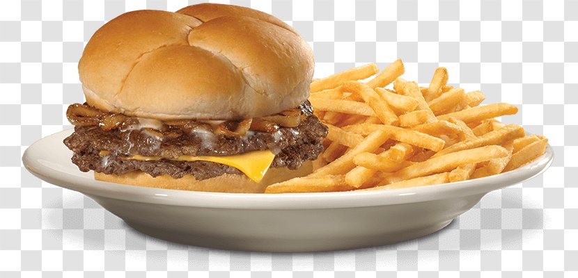 French Fries Cheeseburger Steak Burger Hamburger 'n Shake - Beef On Weck - Butter Transparent PNG