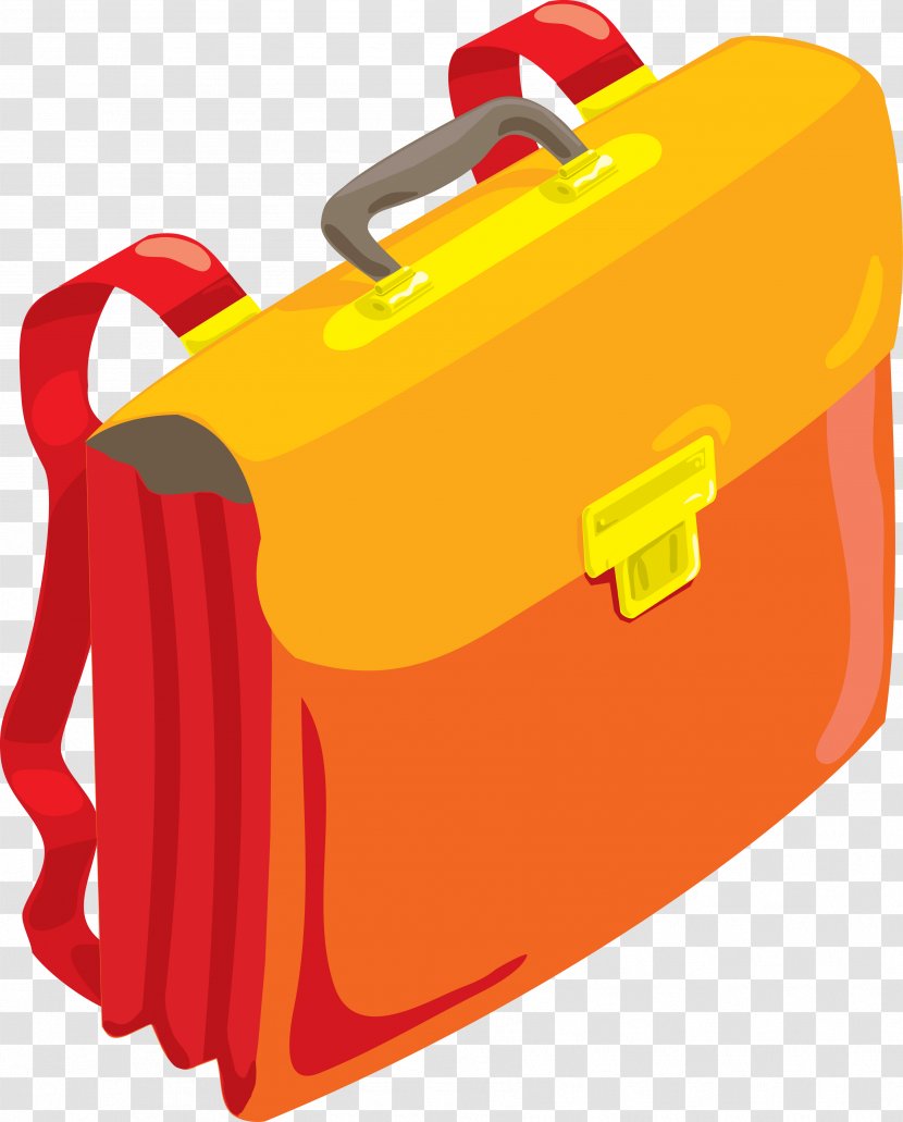 School Satchel Briefcase Backpack Clip Art - Red - Student Transparent PNG