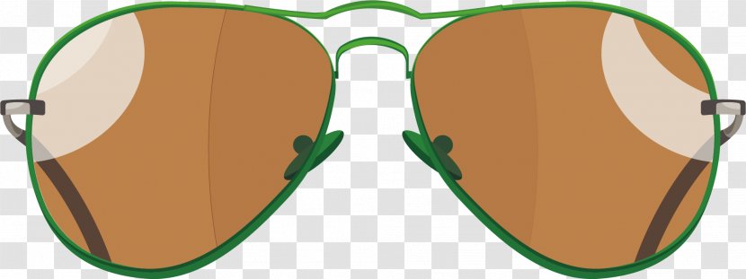 Goggles Sunglasses Clip Art - Brown - Vector Transparent PNG