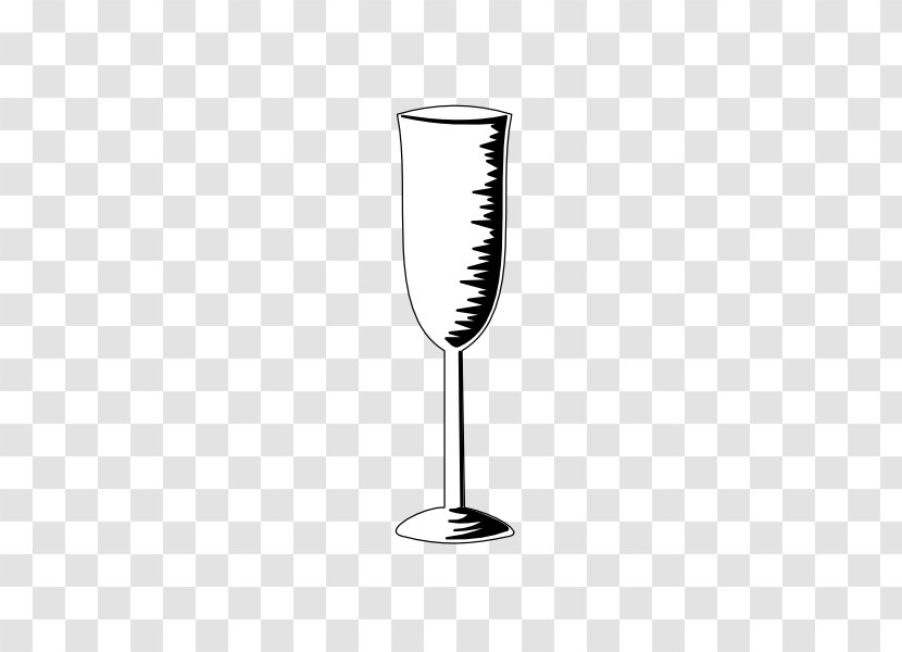Wine Glass Champagne Black And White Pattern - Images Transparent PNG