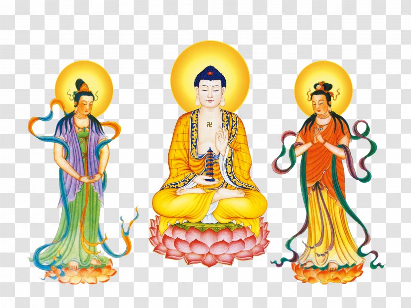 Bhaisajyaguru Suryaprabha Buddhahood Candraprabha - Baidu Tieba - Chinese Style Buddha Creative Background Transparent PNG