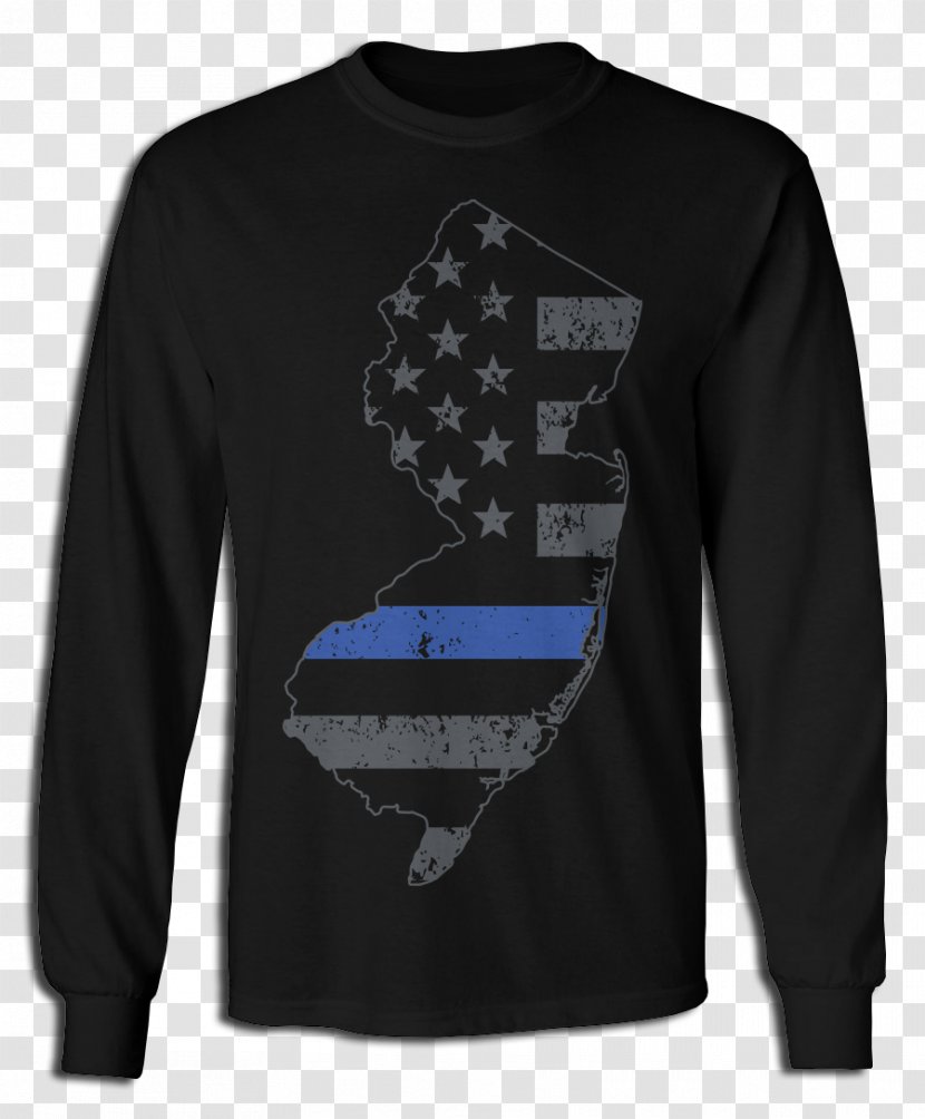 Long-sleeved T-shirt Hoodie - Active Shirt - Thin Blue Line Transparent PNG