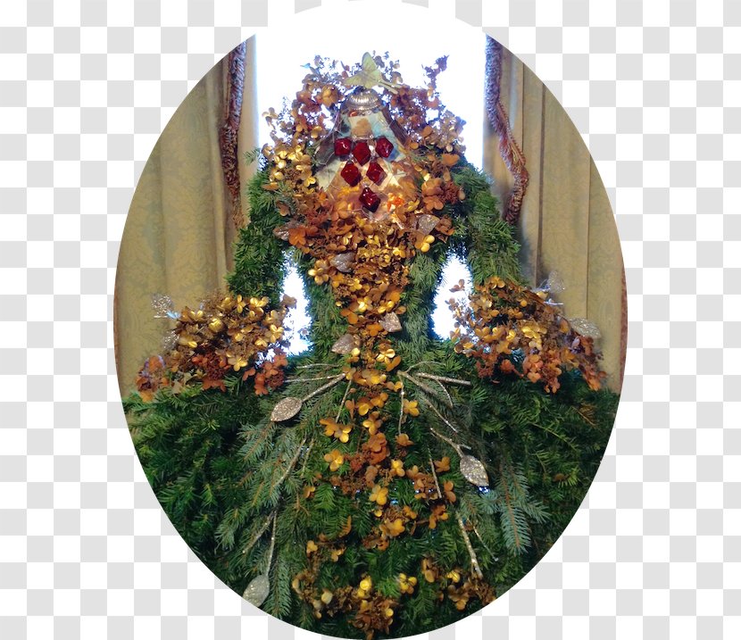 Christmas Tree Ornament Victorian Era Decoration - Centrepiece - Dusty Transparent PNG