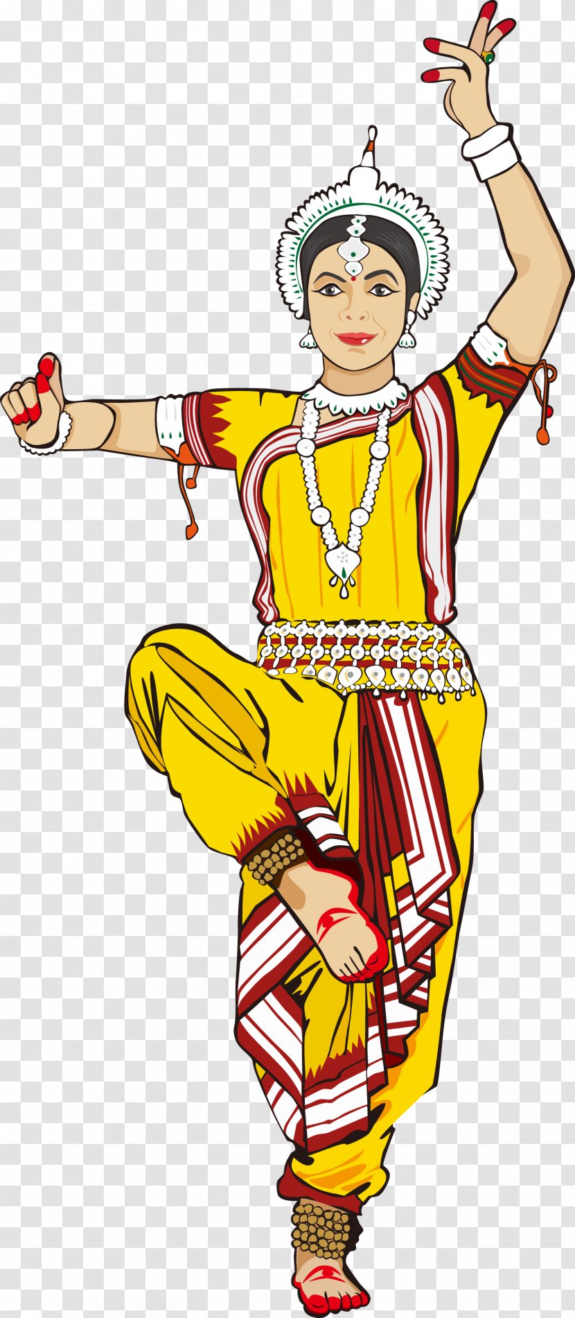 Dance In India Ballet Dancer - Heart - Hand-painted Dancers Transparent PNG