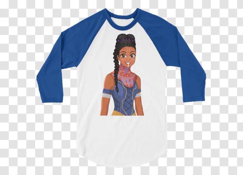 Long-sleeved T-shirt Raglan Sleeve - Blue Transparent PNG