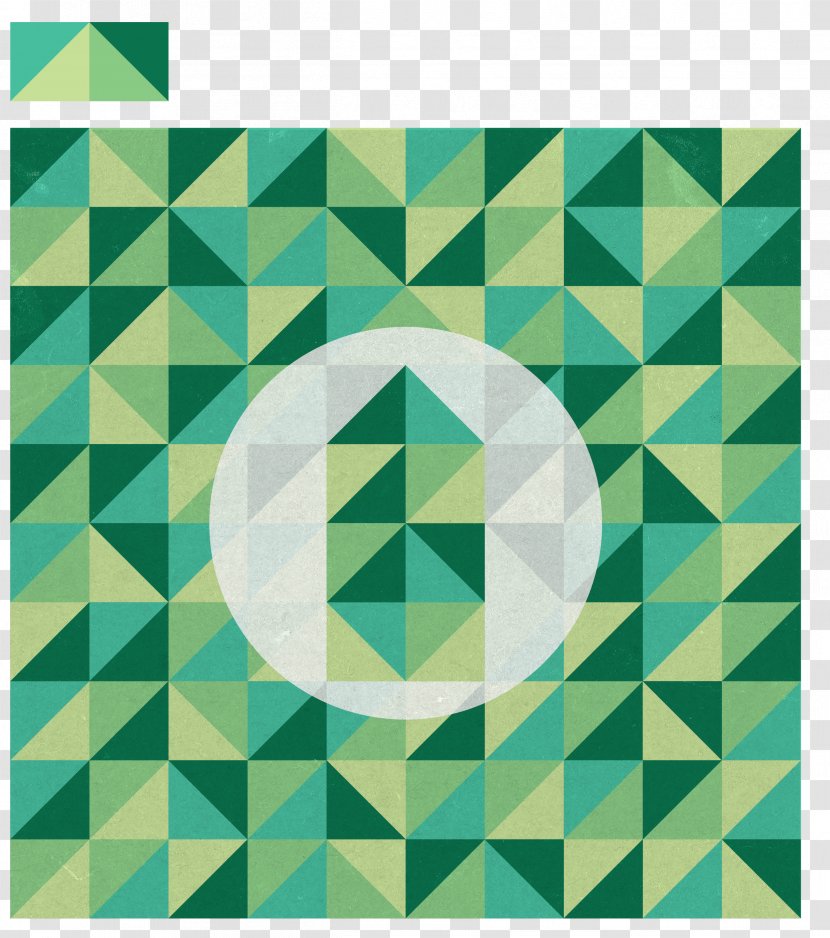 Symmetry Area Square Green Pattern - Meter - Triangular Pieces Poster Transparent PNG