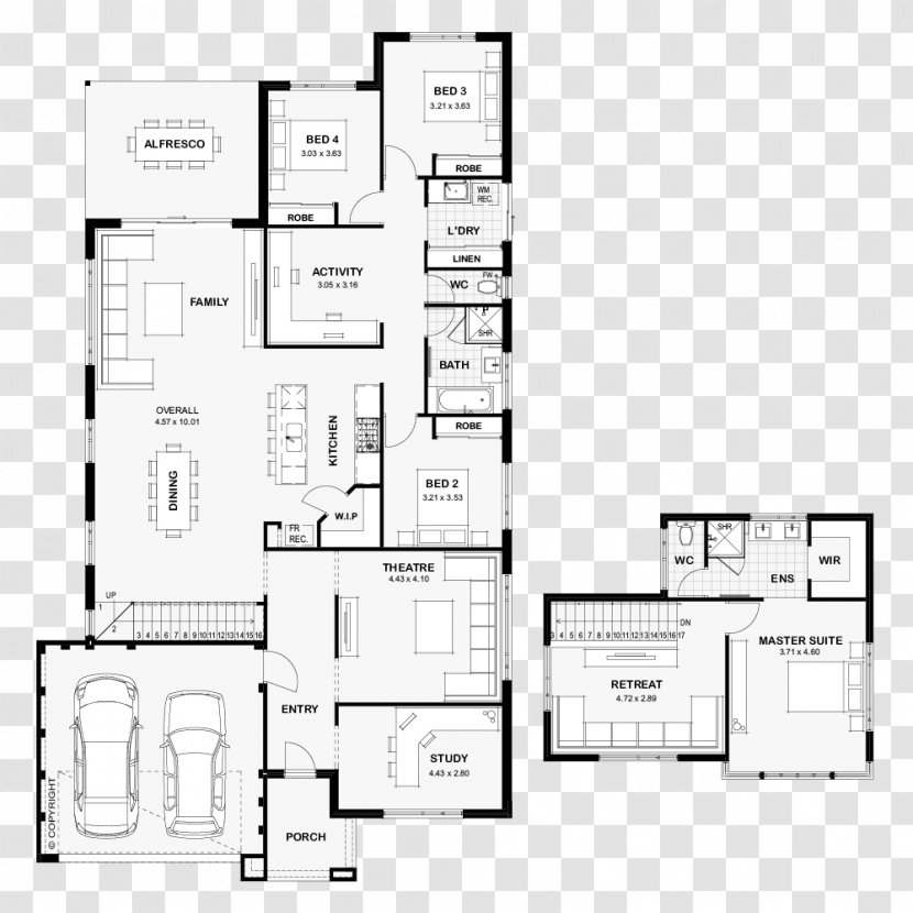 Floor Plan Line - White - Design Transparent PNG