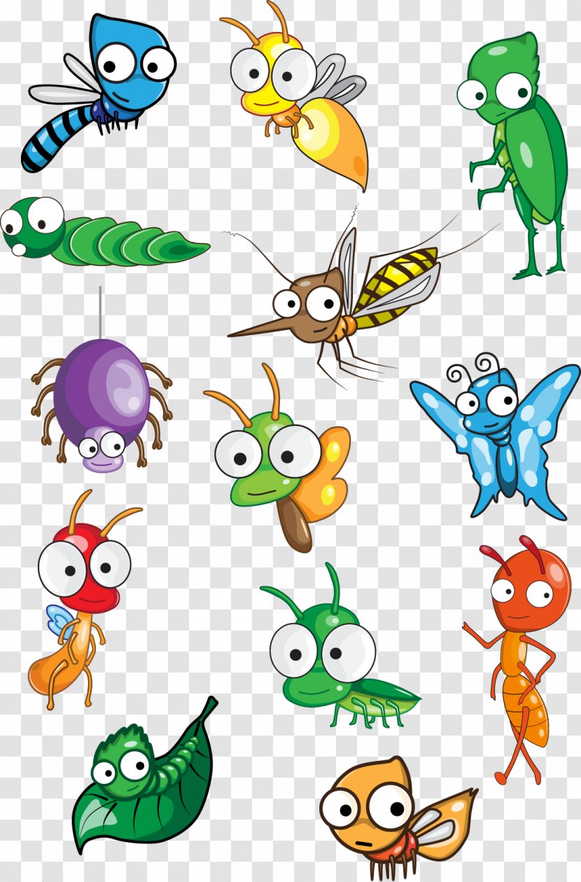 Insect Cartoon Royalty-free Clip Art - Area - Insects Transparent PNG