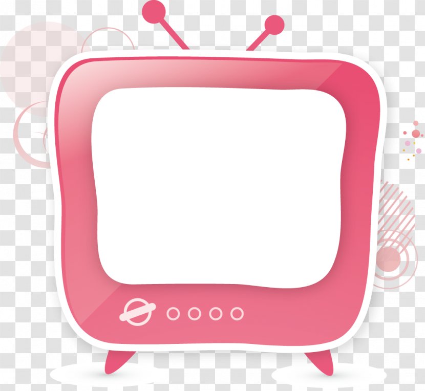 Television - Pink - TV Content Frame Transparent PNG