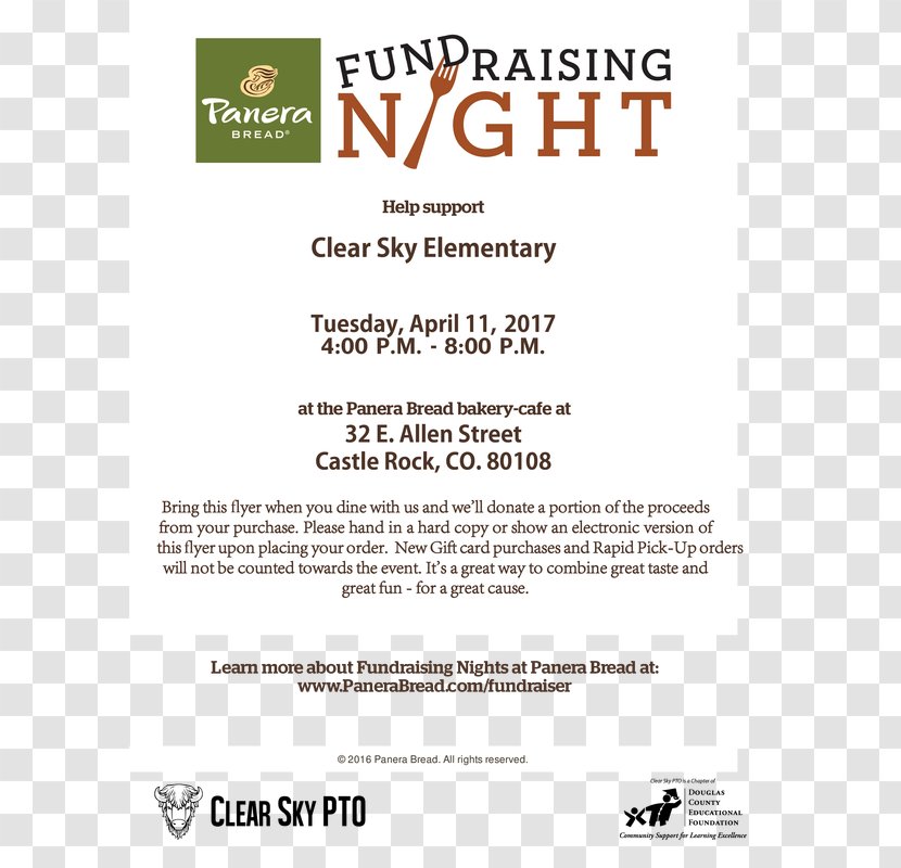 Hamburger Panera Bread Fundraising Restaurant Menu - Area - Dinner Flyer Transparent PNG