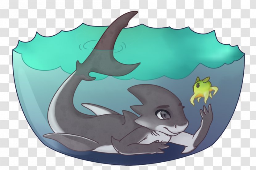 Dolphin Shark Cartoon Legendary Creature - Mythical Transparent PNG