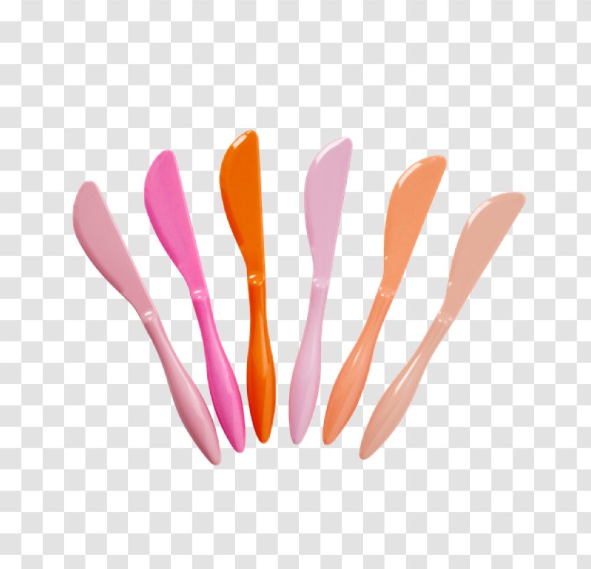Knife Melamine Spoon Fork Cutlery - Orange Transparent PNG
