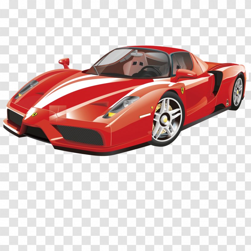 Sports Car LaFerrari - Model - Red Transparent PNG