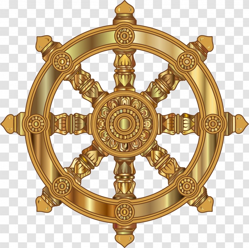 Dharmachakra Buddhism Buddhist Symbolism - Symbol - Wheel Of Dharma Transparent PNG