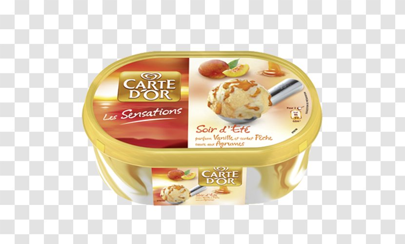 Chocolate Ice Cream Sorbet Plombières Carte D'Or - Gelato - Cadre Doré Transparent PNG