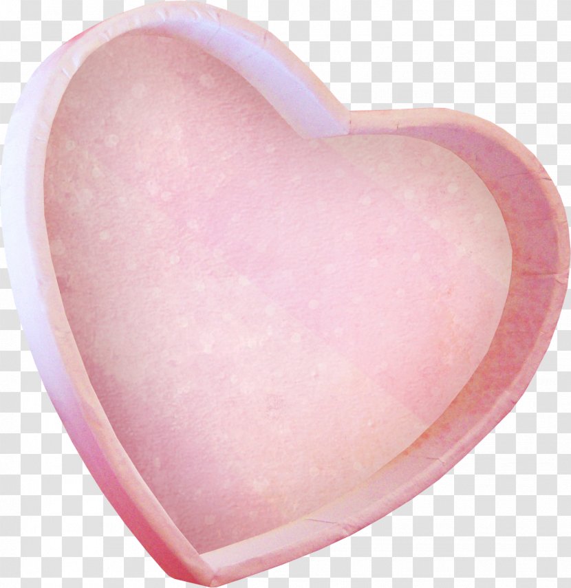 Heart Painting - Peach - Pink Wooden Box Transparent PNG
