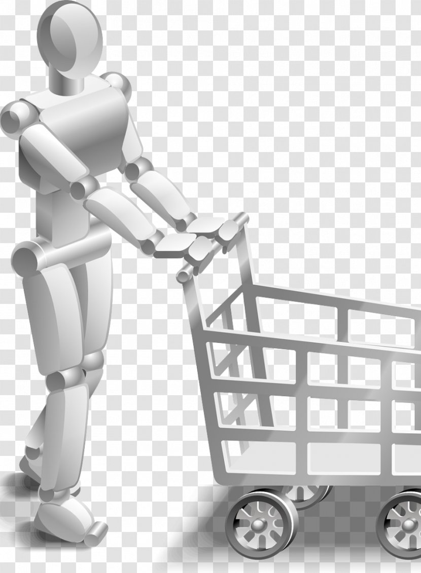 Shopping Cart Online Robot Clip Art - Machine Transparent PNG
